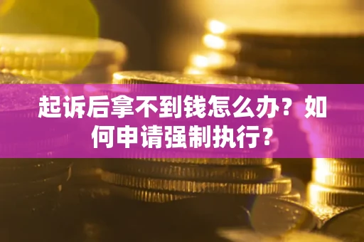 济南起诉后拿不到钱怎么办？如何申请强制执行？