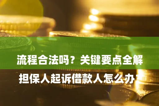 济南

担保人起诉借款人怎么办？流程合法吗？关键要点全解析